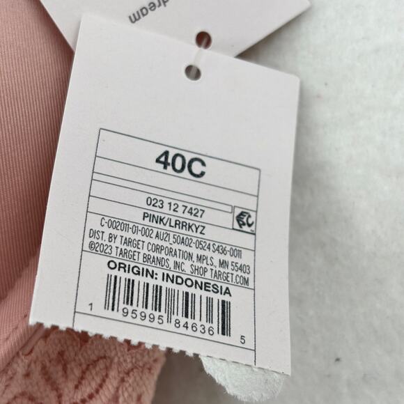 Auden The Daydream Bra Size 40C Blush Pink Demi Underwire Lined Convertible - Picture 11 of 11